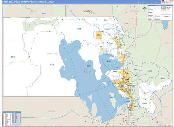 Ogden-Clearfield Metro Area Wall Map